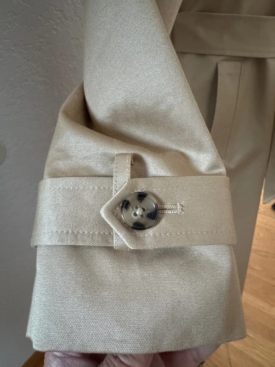 Caslon Cotton Classic Beige Trench Coat with Removable Belt - Picture 9 of 17